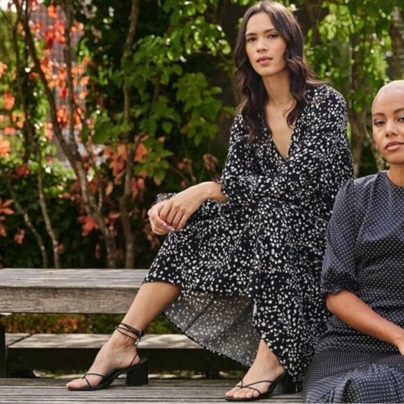 Park & Fifth Dress Size XS Black and White Midi - Picture 2 of 16